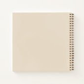 Modern Chic Elegant Sandy Beige Wedding Guest Book Notizblock (Rückseite)