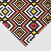 Modern chic Ethnic Mosaic Geometric Muster Seidenpapier (Ausschnitt)