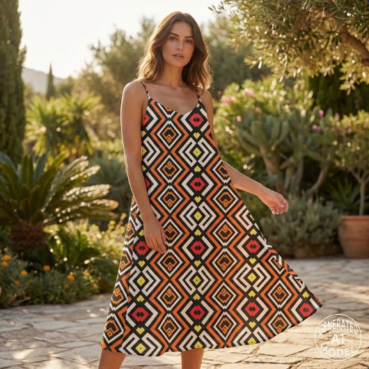 Modern chic Ethnic Mosaic Geometric Muster Stoff