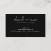 Modern Chic Fashion Stylist Actor Model Visitenkarte (Rückseite)