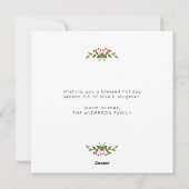 Modern Chic Frohe Weihnachten Blätter Berries Foto (Rückseite)