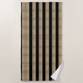 modern chic geometric black and gold stric strandtuch (Vorderseite)
