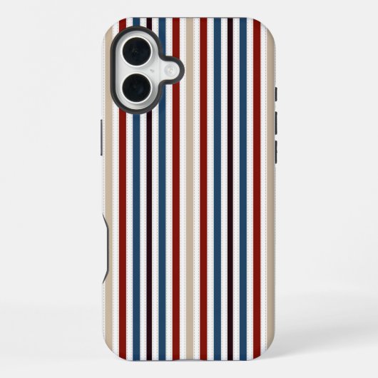 Modern Chic Gestreift iPhone Hülle (Rückseite)