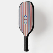 Modern Chic Gestreift Pickleball Schläger (Links)