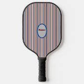 Modern Chic Gestreift Pickleball Schläger (Vorderseite)