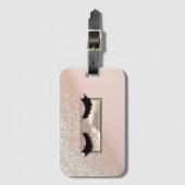 Modern Chic Girly Glittery Bokeh Ombre Imitate Las Gepäckanhänger (Vorderseite Vertikal)