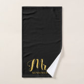 Modern Chic Gold Foil Typografie Mr. Newlywed Badhandtuch Set (Handtuch)