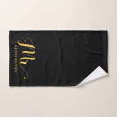 Modern Chic Gold Foil Typografie Mr. Newlywed Badhandtuch Set (Handtuch)
