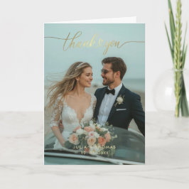 Modern Chic Gold geflochtene Hochzeit Dankeschön K Dankeskarte