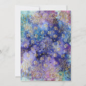 Modern Chic Gold Paisley Einladung (Rückseite)