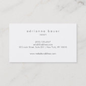 Modern Chic Gold Star Muster Grau Visitenkarte (Rückseite)