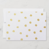 Modern Chic Gold "To my sister on my wedday" Einladung (Rückseite)