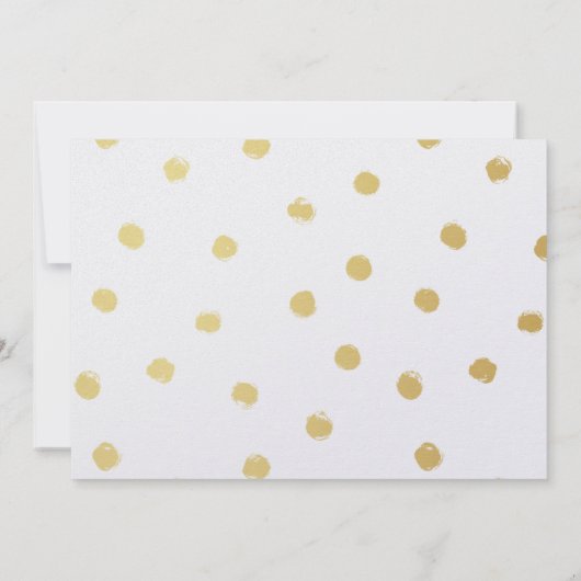 Modern Chic Gold "To my sister on my wedday" Einladung (Rückseite)