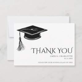 Modern chic Graduate Tassel Graduation Dankeskarte