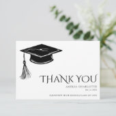 Modern chic Graduate Tassel Graduation Dankeskarte (Stehend Vorderseite)