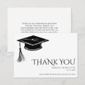 Modern chic Graduate Tassel Graduation Dankeskarte (Vorne/Hinten)