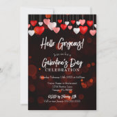 Modern Chic Hello Gorgeous Galentine's Day Party Einladung (Vorderseite)
