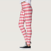 Modern Chic Hipster Pink Harlequin Muster Mode Leggings (Links)