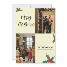 Modern Chic Holly Berries Frohe Weihnachten 2 Foto