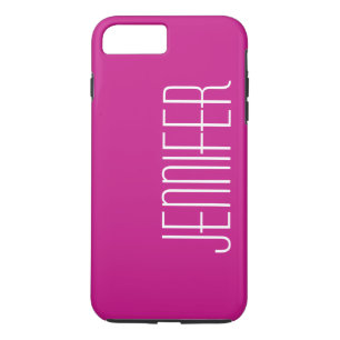 Modern Chic Hot Pink, Personalisiert Jumbo Name iPhone 8 Plus/7 Plus Hülle