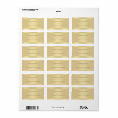 Modern Chic Italia Text Name Trendy Gold Adresse Adressaufkleber (Vorne)