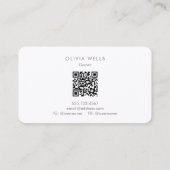 Modern Chic Ivory Marble Visitenkarte (Rückseite)