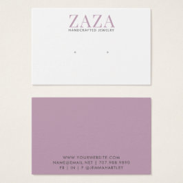 Modern Chic Lavender Earring Juwelier Display Card