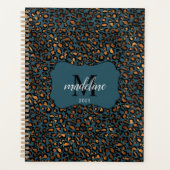 Modern Chic Leopard Muster Mongorammed Planer (Vorderseite)