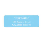 Modern Chic Light Pastel Blue Name Mail Addressed (Vorne)