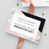 Modern Chic Marble Bridesmaid Einladung