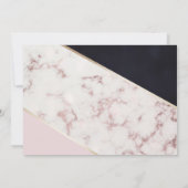 Modern Chic Marble Bridesmaid Einladung (Rückseite)