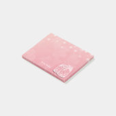 Modern Chic Mason Jars String Lights Rosa Blume Post-it Klebezettel (angewinkelt)