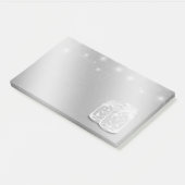 Modern Chic Mason Jars String Lights Silberne Blum Post-it Klebezettel (angewinkelt)