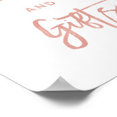 Modern Chic Messe Rose Goldene Karten und Geschenk Poster (Ecke)