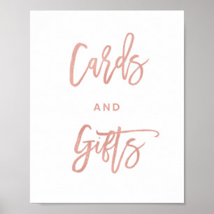 Modern Chic Messe Rose Goldene Karten und Geschenk Poster