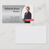 Modern, Chic, metallisches Steigungs-Effekt-Foto Visitenkarte (Vorne/Hinten)