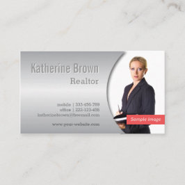 Modern, Chic, metallisches Steigungs-Effekt-Foto Visitenkarte