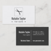 Modern, Chic, Minimalistisch, Haar-Stylist Visitenkarte (Vorne/Hinten)