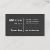 Modern, Chic, Minimalistisch, schwarz, Visitenkarte (Rückseite)