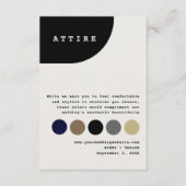 Modern Chic Monochrome Wedding Dress Code Card Begleitkarte (Vorderseite)
