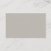 Modern Chic Monogram Design Beruflich Luxe Visitenkarte (Rückseite)