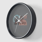 Modern Chic Monogram Round Boho Uhr (Winkel)