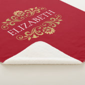 Modern Chic Monogram Sherpa Blanket Sherpadecke (3/4)