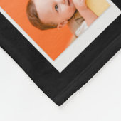 Modern Chic Mothers Day Foto Collage Schwarze Flee Fleecedecke (Ecke)