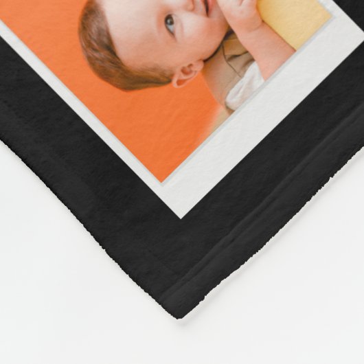 Modern Chic Mothers Day Foto Collage Schwarze Flee Fleecedecke (Ecke)