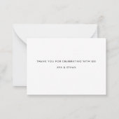 Modern Chic Navy Blue Calligraphy Script Wedding  Mitteilungskarte (Rückseite)