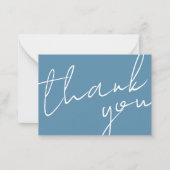 Modern Chic Navy Blue Calligraphy Script Wedding  Mitteilungskarte (Vorderseite)