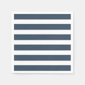 Modern Chic Navy Blue Strip Party Napkins Serviette (Vorderseite)