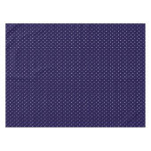 Modern Chic Navy White Polka Dots Muster Tischdecke (Vorderseite (Horizontal))