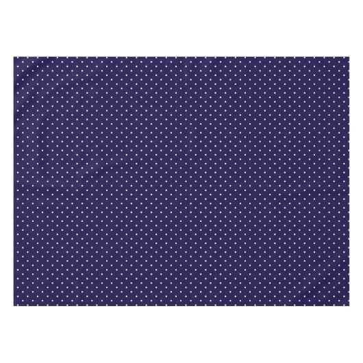 Modern Chic Navy White Polka Dots Muster Tischdecke (Vorderseite (Horizontal))